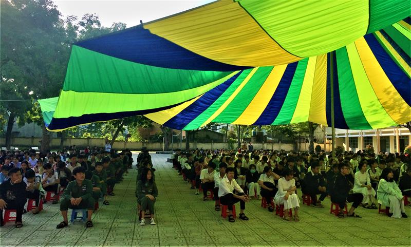Học sinh trường THPT Đạ Huoai.