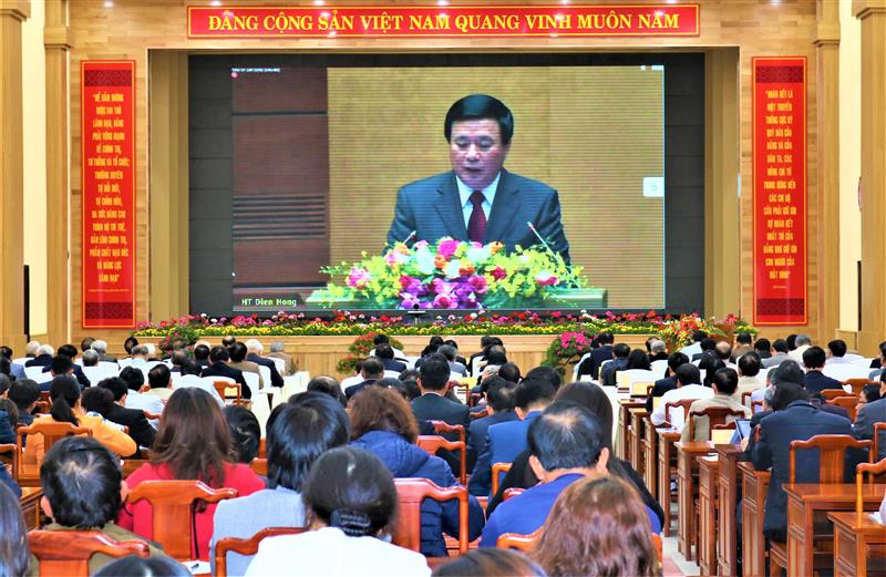 Toàn cảnh buổi học tập Nghị quyết trực tuyến