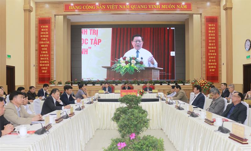 Toàn cảnh hội nghị tại điểm cầu hội trường Tỉnh ủy.jpg