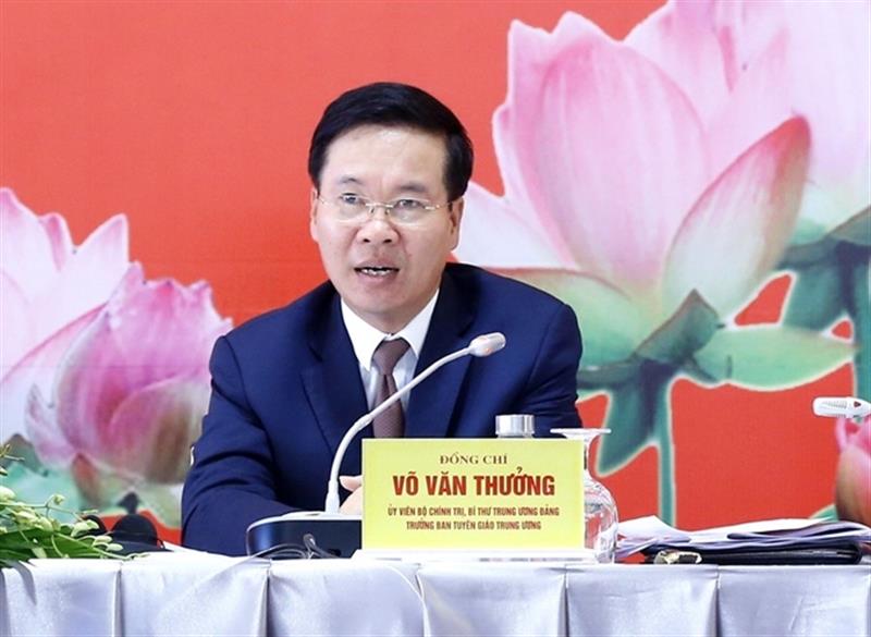 Đồng chí Võ Văn Thưởng, Ủy viên Bộ Chính trị, Bí thư Trung ương Đảng, Trưởng ban Tuyên giáo Trung ương