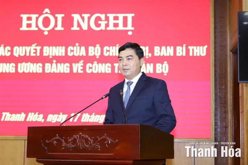 Đồng chí Nguyễn Hoài Anh phát biểu nhận nhiệm vụ