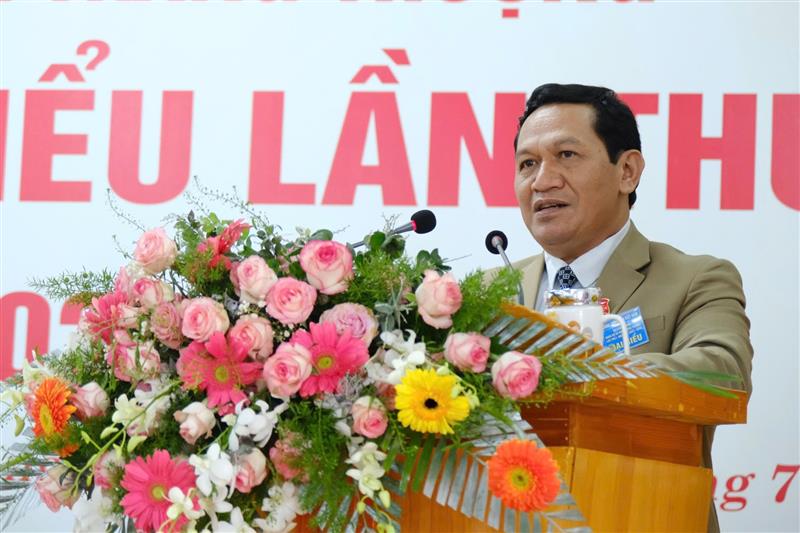 Đồng chí K’ Mák, Ủy viên Ban Thường vụ Tỉnh ủy, Phó Chủ tịch HĐND tỉnh Lâm Đồng phát biểu chỉ đạo Đại hội Đồng chí K’ Mák, Ủy viên Ban Thường vụ Tỉnh ủy, Phó Chủ tịch HĐND tỉnh Lâm Đồng phát biểu chỉ đạo Đại hội