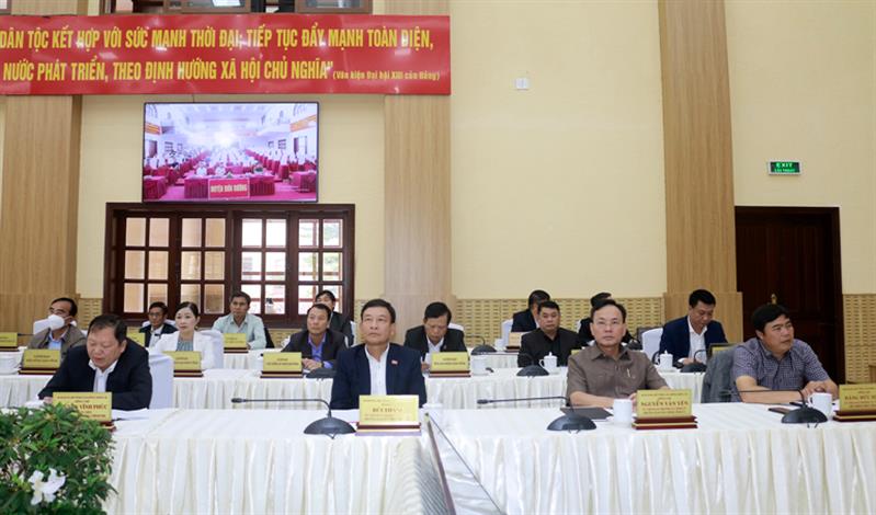 Các đại biểu tham dự hội nghị tại điểm cầu hội trường Tỉnh ủy Các đại biểu tham dự hội nghị tại điểm cầu hội trường Tỉnh ủy