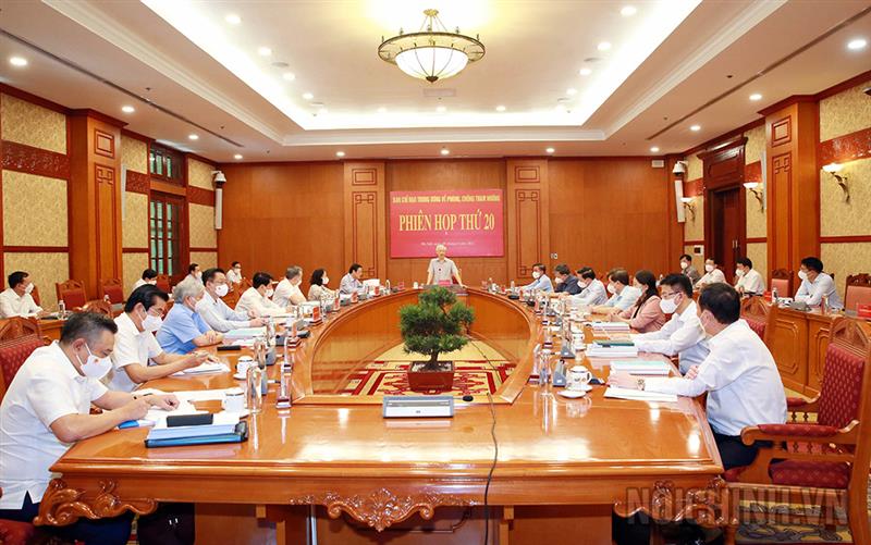 Phiên họp 20 Ban Chỉ đạo Trung ương về phòng, chống tham nhũng, tiêu cực Phiên họp 20 Ban Chỉ đạo Trung ương về phòng, chống tham nhũng, tiêu cực